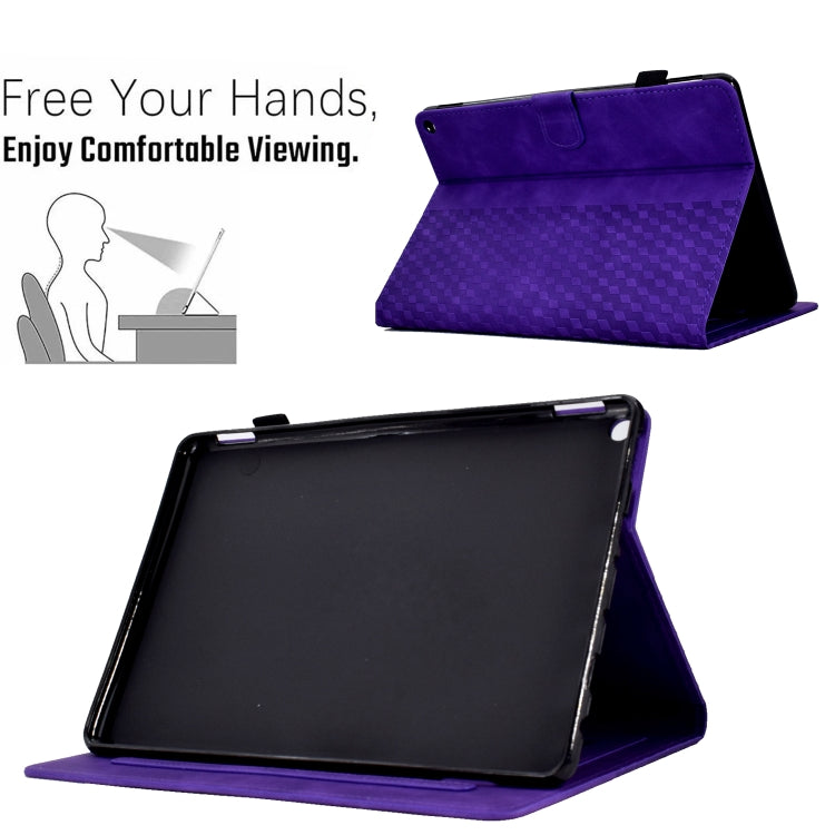 For Amazon Kindle Fire HD8 2020 Rhombus Embossed Leather Tablet Case(Purple) - Amazon by PMC TechLife | Online Shopping South Africa | PMC TechLife | Buy Now Pay Later Mobicred