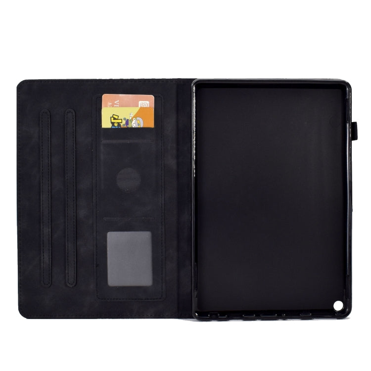 For Amazon Kindle Fire HD8 2020 Rhombus Embossed Leather Tablet Case(Black) - Amazon by PMC TechLife | Online Shopping South Africa | PMC TechLife | Buy Now Pay Later Mobicred