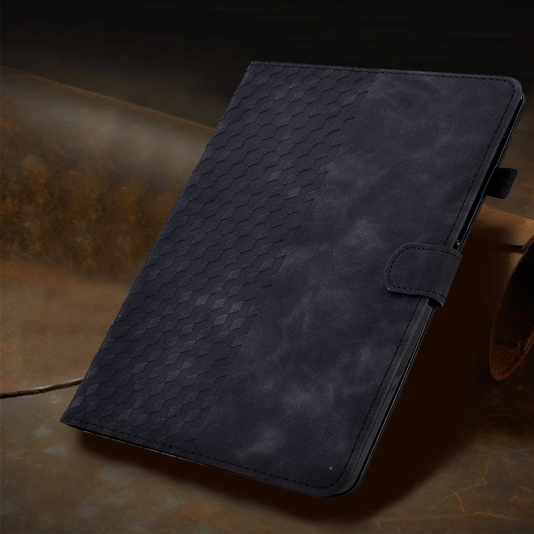 For Amazon Kindle Fire HD8 2020 Rhombus Embossed Leather Tablet Case(Black) - Amazon by PMC TechLife | Online Shopping South Africa | PMC TechLife | Buy Now Pay Later Mobicred