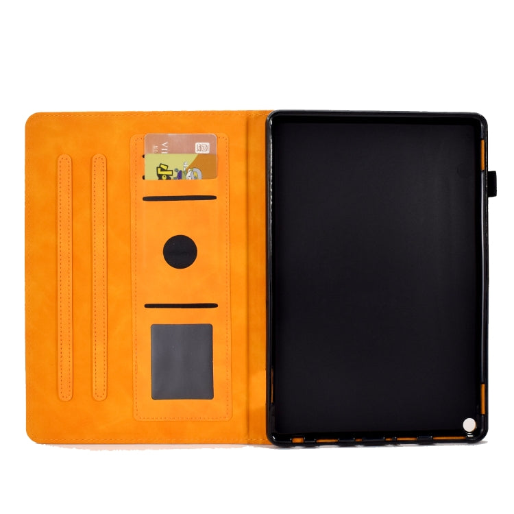 For Amazon Kindle Fire HD10 Plus 2021 Rhombus Embossed Leather Tablet Case(Khaki) - Amazon by PMC TechLife | Online Shopping South Africa | PMC TechLife | Buy Now Pay Later Mobicred