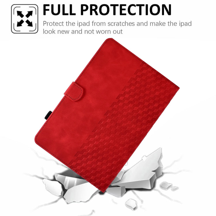 For 7.0 inch Universal Tablet Rhombus Embossed Leather Case(Red) - free shipping - PMC TechLife - Order now!