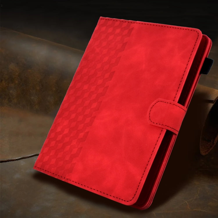For 8.0 inch Universal Tablet Rhombus Embossed Leather Case(Red) - 8 inch by PMC TechLife | Online Shopping South Africa | PMC TechLife | Buy Now Pay Later Mobicred