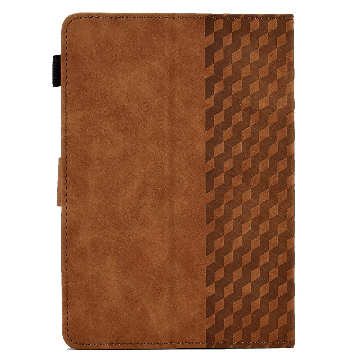 For 8.0 inch Universal Tablet Rhombus Embossed Leather Case(Brown) - 8 inch by PMC TechLife | Online Shopping South Africa | PMC TechLife | Buy Now Pay Later Mobicred