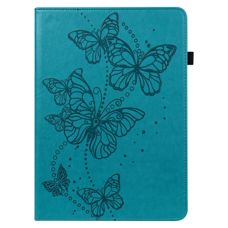 For Lenovo Tab M8 4th Gen Embossed Butterfly Pattern Leather Tablet Case(Blue) - Lenovo by PMC TechLife | Online Shopping South Africa | PMC TechLife | Buy Now Pay Later Mobicred