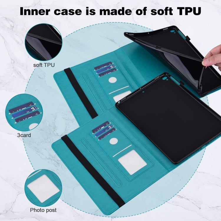 For Lenovo Tab M8 4th Gen Embossed Butterfly Pattern Leather Tablet Case(Blue) - Lenovo by PMC TechLife | Online Shopping South Africa | PMC TechLife | Buy Now Pay Later Mobicred