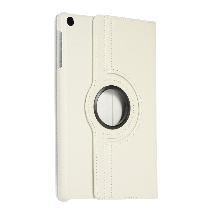 For Huawei Matepad SE 10.4 360 Degree Rotation Litchi Texture Tablet Leather Case(White) - Huawei Cases by PMC Jewellery | Online Shopping South Africa | PMC Jewellery