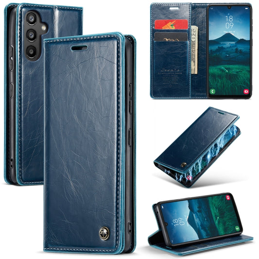 For Samsung Galaxy A34 5G CaseMe 003 Crazy Horse Texture Leather Phone Case(Blue) - Galaxy Phone Cases by CaseMe | Online Shopping South Africa | PMC Jewellery | Buy Now Pay Later Mobicred