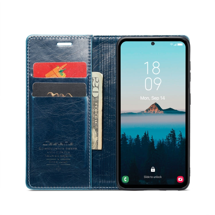 For Samsung Galaxy A54 5G CaseMe 003 Crazy Horse Texture Leather Phone Case(Blue) - Galaxy Phone Cases by CaseMe | Online Shopping South Africa | PMC Jewellery | Buy Now Pay Later Mobicred