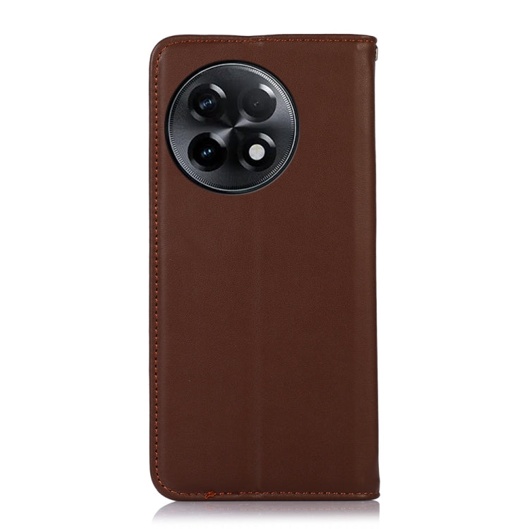 For OnePlus Ace 2 5G KHAZNEH Nappa Top Layer Cowhide Leather Phone Case(Brown) - OnePlus Cases by PMC TechLife | Online Shopping South Africa | PMC TechLife | Buy Now Pay Later Mobicred