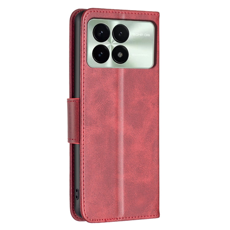 For Xiaomi Redmi K70 / K70 Pro Lambskin Texture Pure Color Flip Leather Phone Case(Red) - K70 Pro Cases by PMC Jewellery | Online Shopping South Africa | PMC Jewellery | Buy Now Pay Later Mobicred