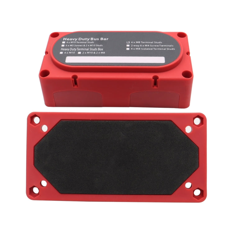 CP-3089-02 300A 48V 4-way M8 Terminal Busbar(Red) - Booster Cable & Clip by PMC TechLife | Online Shopping South Africa | PMC TechLife | Buy Now Pay Later Mobicred
