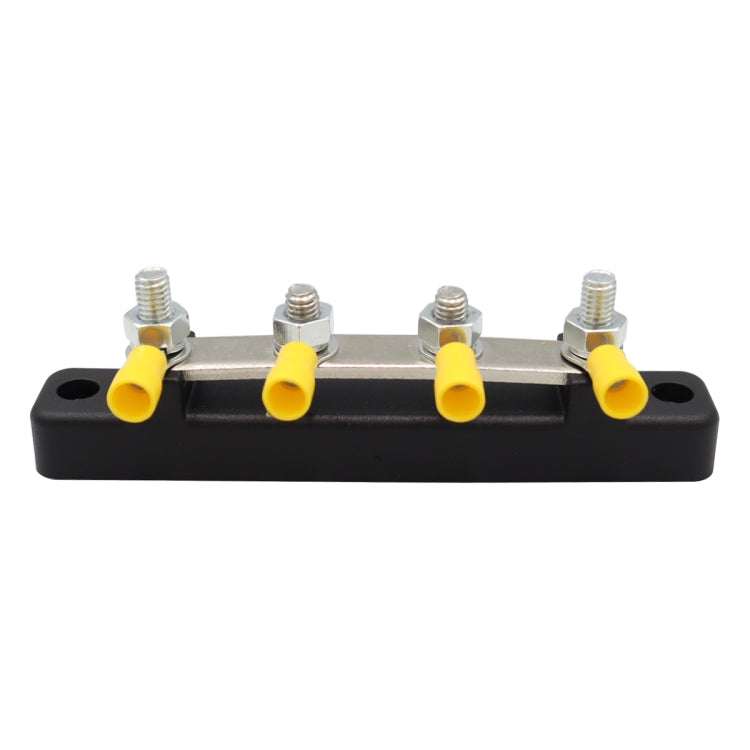 CP-3119 150A 12-48V RV Yacht Single-row 2-way Busbar with 4pcs Terminals(Black) - Booster Cable & Clip by PMC Jewellery | Online Shopping South Africa | PMC Jewellery | Buy Now Pay Later Mobicred