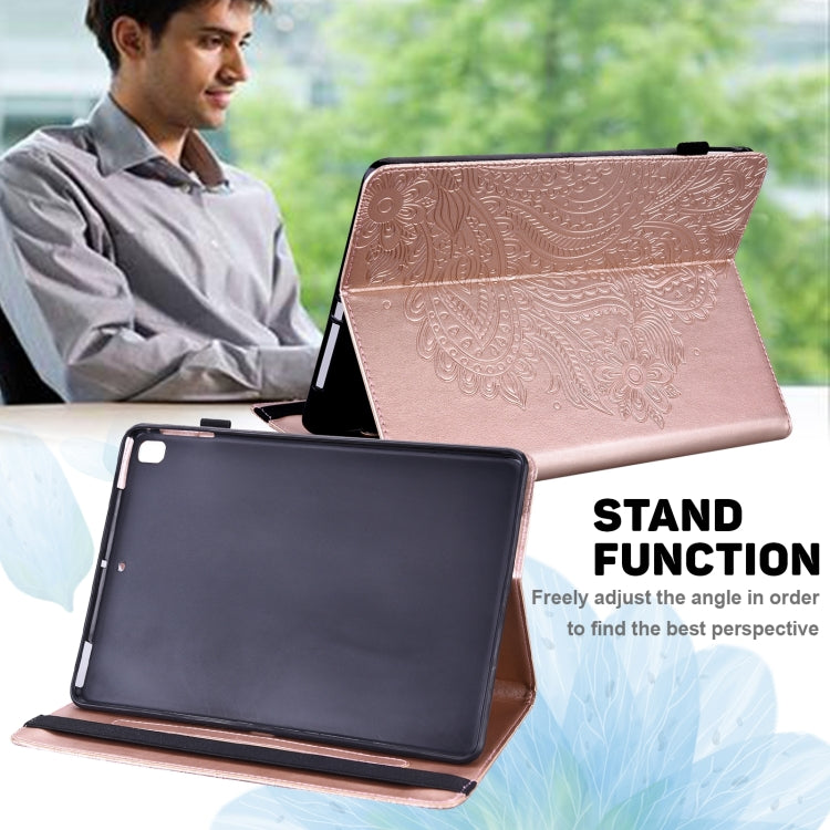 For Lenovo Tab M8 4th Gen TB-300FU Peacock Embossed Pattern Leather Tablet Case(Rose Gold) - Lenovo by PMC TechLife | Online Shopping South Africa | PMC TechLife | Buy Now Pay Later Mobicred