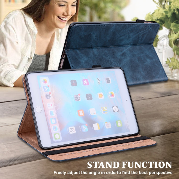 For Lenovo Tab M8 4th Gen TB-300FU Embossed Striped Leather Tablet Case(Blue) - Lenovo by PMC TechLife | Online Shopping South Africa | PMC TechLife | Buy Now Pay Later Mobicred