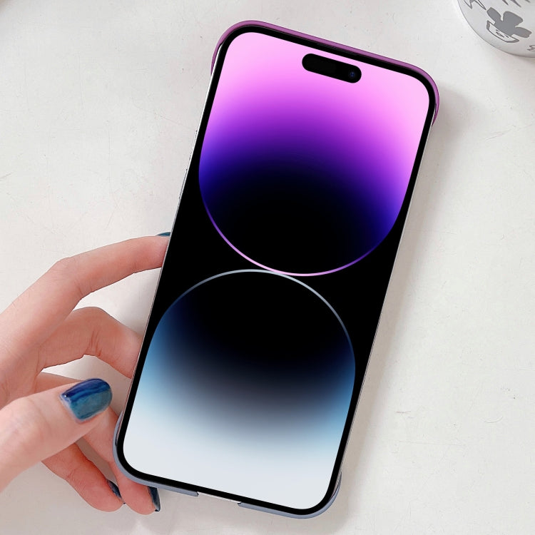 For iPhone 14 Pro Frameless Skin Feel Gradient Phone Case(Light Purple + Light Blue) - iPhone 14 Pro Cases by PMC Jewellery | Online Shopping South Africa | PMC Jewellery | Buy Now Pay Later Mobicred