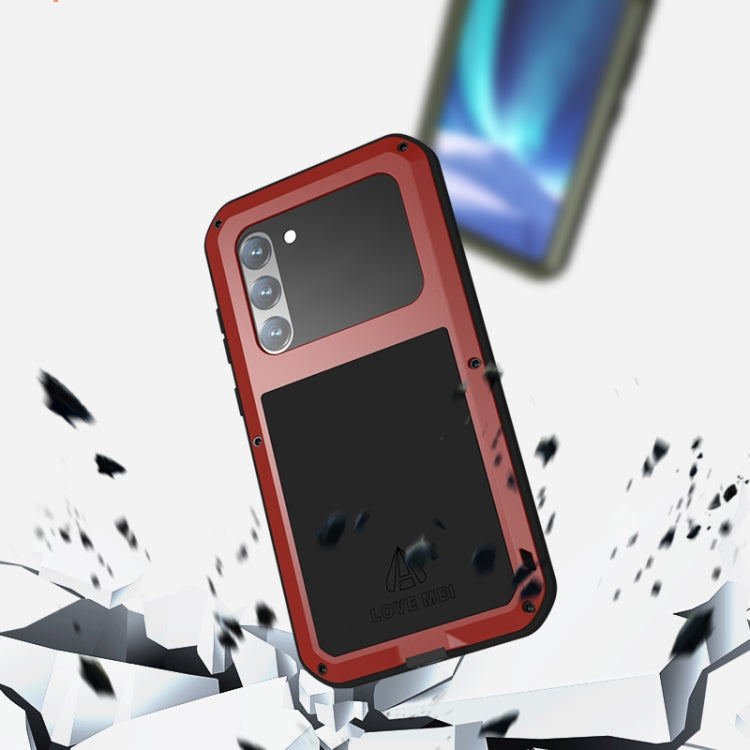 For Samsung Galaxy S23+ 5G LOVE MEI Metal Shockproof Life Waterproof Dustproof Phone Case(Red) - Galaxy S23+ 5G Cases by LOVE MEI | Online Shopping South Africa | PMC Jewellery | Buy Now Pay Later Mobicred