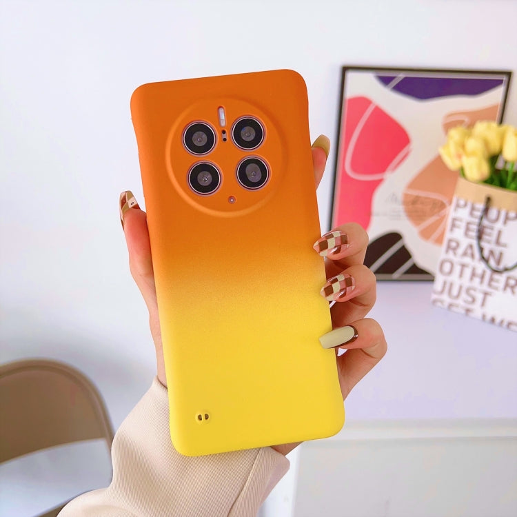 For Huawei Mate 40 Pro Frameless Skin Feel Gradient Phone Case(Orange Yellow) - Huawei Cases by PMC Jewellery | Online Shopping South Africa | PMC Jewellery | Buy Now Pay Later Mobicred