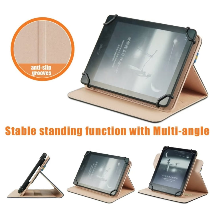 For 6 inch Rotating Universal Leather Tablet Case(Blue) - 7 inch by PMC TechLife | Online Shopping South Africa | PMC TechLife | Buy Now Pay Later Mobicred