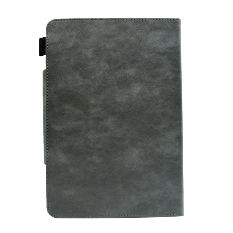 For 8 inch Suede Cross Texture Magnetic Clasp Leather Tablet Case(Grey) - 8 inch by PMC TechLife | Online Shopping South Africa | PMC TechLife | Buy Now Pay Later Mobicred