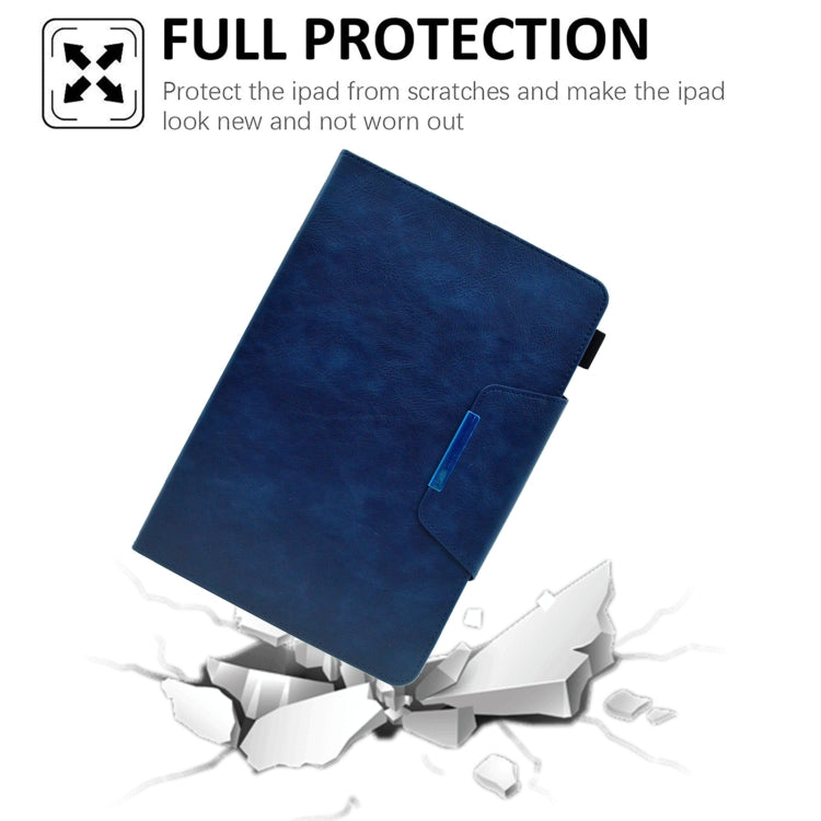 For 8 inch Suede Cross Texture Magnetic Clasp Leather Tablet Case(Blue) - free shipping - PMC TechLife - Order now!