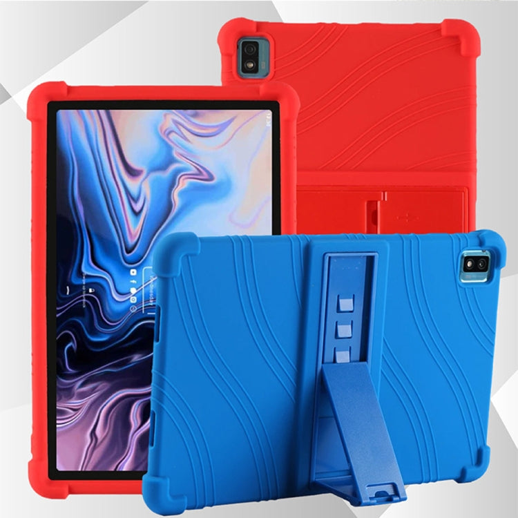 For TCL 10 Tab Max 10.36 inch Silicone Tablet Protective Case with Invisible Bracket(Black) - Others by PMC TechLife | Online Shopping South Africa | PMC TechLife