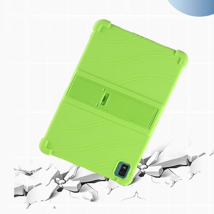 For TCL 10 Tab Max 10.36 inch Silicone Tablet Protective Case with Invisible Bracket(Black) - Others by PMC TechLife | Online Shopping South Africa | PMC TechLife