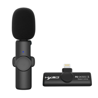 HXSJ F18 2.4G 8 Pin Noise Reduction Lavalier Wireless Microphone(Black) - Microphone by HXSJ | Online Shopping South Africa | PMC Jewellery | Buy Now Pay Later Mobicred