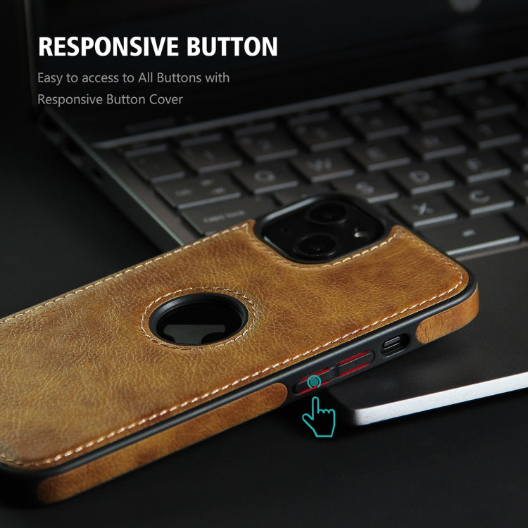 For iPhone 13 Pro Max Leather Texture Stitching Phone Case(Brown) - iPhone 13 Pro Max Cases by PMC TechLife | Online Shopping South Africa | PMC TechLife