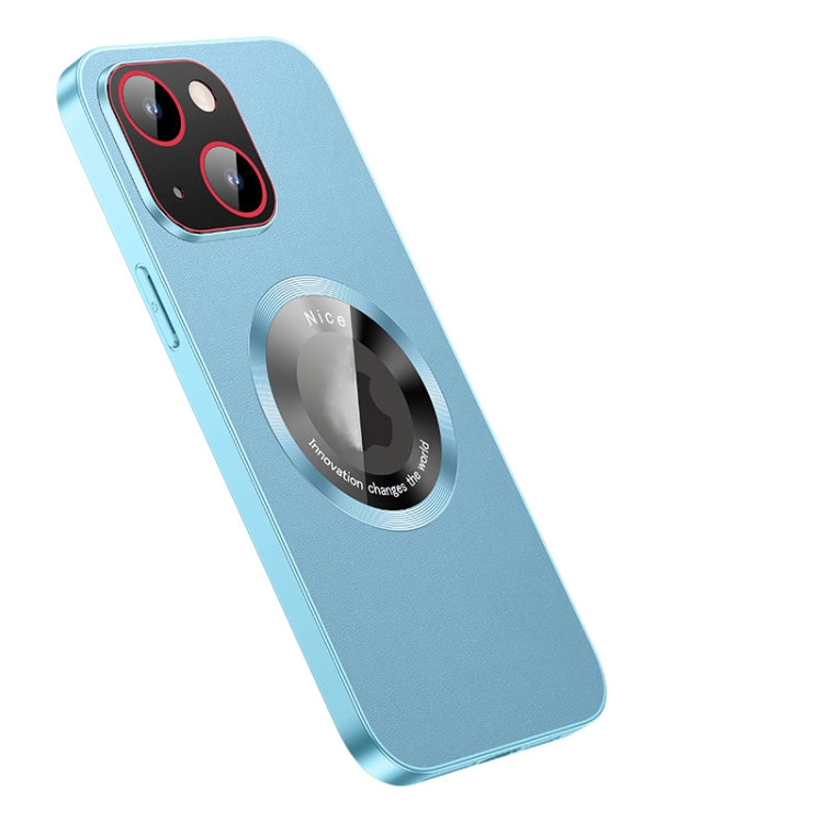 For iPhone 14 Pro Max R-JUST RH05 Magnetic Leather Metal Phone Case(Blue) - iPhone 14 Pro Max Cases by R-JUST | Online Shopping South Africa | PMC TechLife | Buy Now Pay Later Mobicred