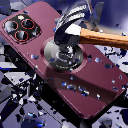 For iPhone 14 Plus R-JUST RH05 Magnetic Leather Metal Phone Case(Purple) - iPhone 14 Plus Cases by R-JUST | Online Shopping South Africa | PMC Jewellery