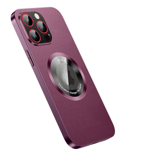 For iPhone 14 R-JUST RH05 Magnetic Leather Metal Phone Case(Purple) - iPhone 14 Cases by R-JUST | Online Shopping South Africa | PMC Jewellery
