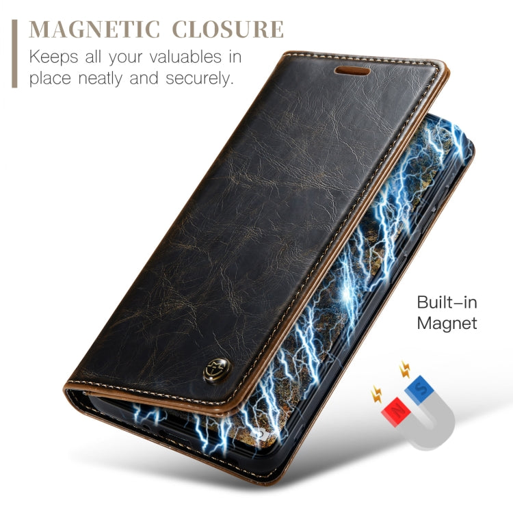 For Xiaomi Redmi Note 12 Pro 5G / Poco X5 Pro CaseMe 003 Crazy Horse Texture Leather Phone Case(Coffee) - Xiaomi Cases by CaseMe | Online Shopping South Africa | PMC Jewellery | Buy Now Pay Later Mobicred