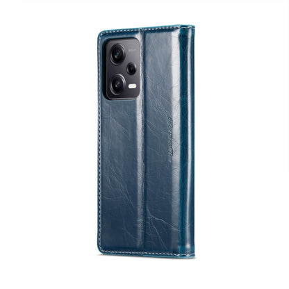 For Xiaomi Redmi Note 12 Pro 5G / Poco X5 Pro CaseMe 003 Crazy Horse Texture Leather Phone Case(Blue) - Xiaomi Cases by CaseMe | Online Shopping South Africa | PMC Jewellery | Buy Now Pay Later Mobicred