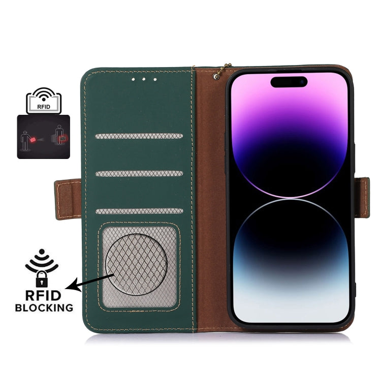 For Sony Xperia 1 V Genuine Leather Magnetic RFID Leather Phone Case(Green) - free shipping - PMC TechLife - Order now!
