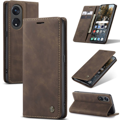 For OPPO Reno8 T 5G CaseMe 013 Multifunctional Horizontal Flip Leather Phone Case(Coffee) - OPPO Cases by CaseMe | Online Shopping South Africa | PMC Jewellery | Buy Now Pay Later Mobicred