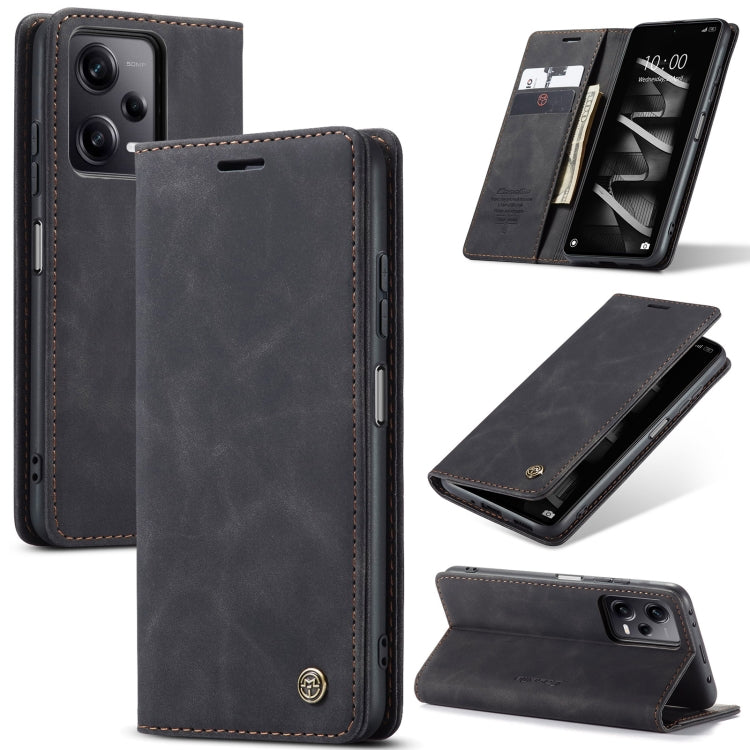 For Xiaomi Redmi Note 12 Pro 5G / Poco X5 Pro CaseMe 013 Multifunctional Horizontal Flip Leather Phone Case(Black) - Xiaomi Cases by CaseMe | Online Shopping South Africa | PMC Jewellery | Buy Now Pay Later Mobicred