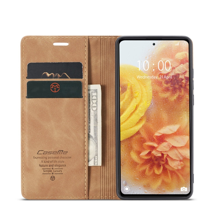 For Xiaomi Redmi Note 12 Pro+ 5G CaseMe 013 Multifunctional Horizontal Flip Leather Phone Case(Brown) - Xiaomi Cases by CaseMe | Online Shopping South Africa | PMC Jewellery | Buy Now Pay Later Mobicred