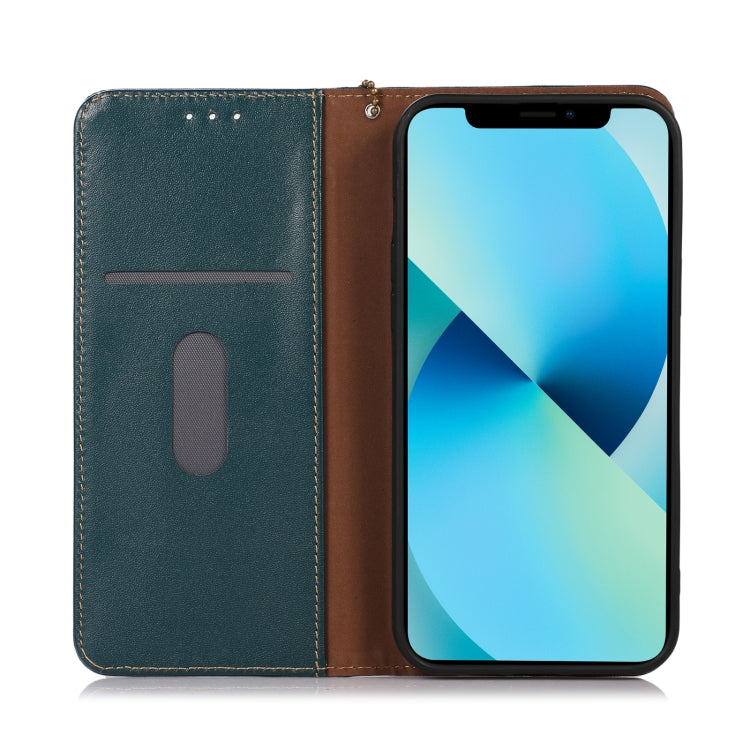 For Google Pixel 7a KHAZNEH Nappa Top Layer Cowhide Leather Phone Case(Green) - Google Cases by PMC TechLife | Online Shopping South Africa | PMC TechLife | Buy Now Pay Later Mobicred