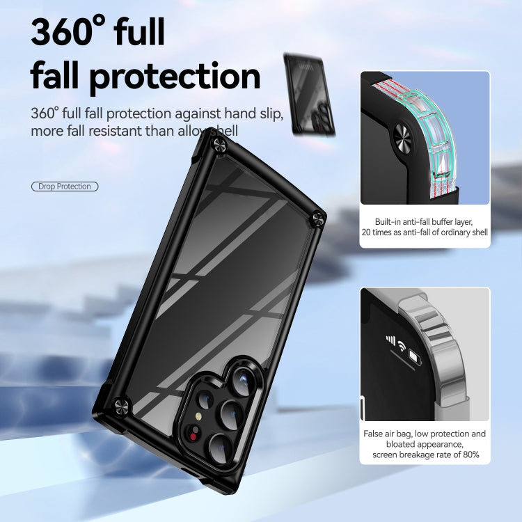 For Samsung Galaxy S24 Ultra 5G TPU + PC Lens Protection Phone Case(Black) - Galaxy S24 Ultra 5G Cases by PMC TechLife | Online Shopping South Africa | PMC TechLife