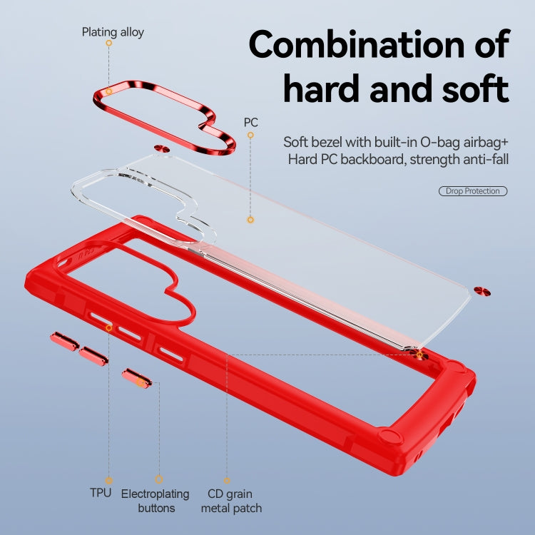 For Samsung Galaxy S24 Ultra 5G TPU + PC Lens Protection Phone Case(Red) - Galaxy S24 Ultra 5G Cases by PMC TechLife | Online Shopping South Africa | PMC TechLife