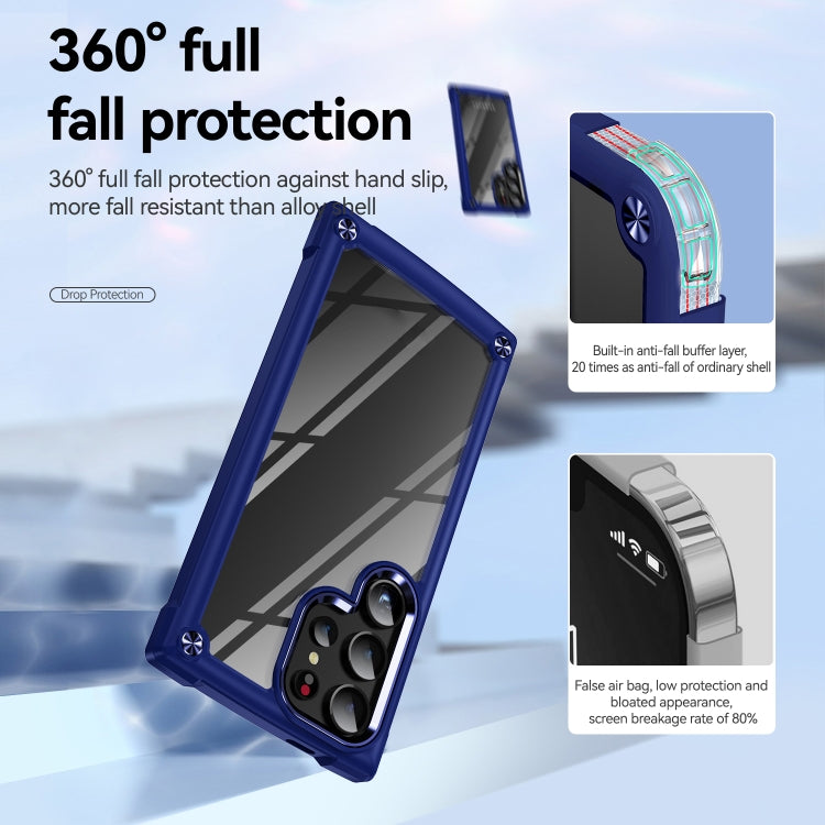 For Samsung Galaxy S24 Ultra 5G TPU + PC Lens Protection Phone Case(Blue) - Galaxy S24 Ultra 5G Cases by PMC TechLife | Online Shopping South Africa | PMC TechLife
