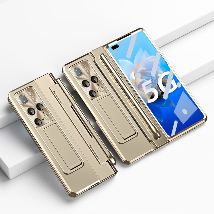 For Huawei Mate X2 Integrated Folding Hinge Phone Case with Stylus(Champagne Gold) - Huawei Cases by PMC TechLife | Online Shopping South Africa | PMC TechLife | Buy Now Pay Later Mobicred