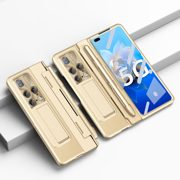 For Huawei Mate X2 Integrated Full Coverage Hinge Phone Case with Stylus(Gold) - Huawei Cases by PMC TechLife | Online Shopping South Africa | PMC TechLife | Buy Now Pay Later Mobicred