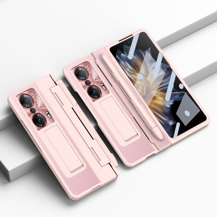 For Honor Magic Vs Integrated Full Coverage Hinge Phone Case with Stylus(Pink) - Honor Cases by PMC TechLife | Online Shopping South Africa | PMC TechLife | Buy Now Pay Later Mobicred