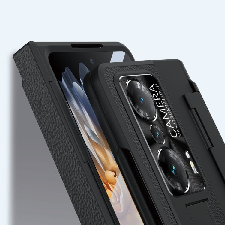 For Honor Magic Vs Integrated Full Coverage Hinge Phone Case with Stylus(Gold+Blue) - Honor Cases by PMC TechLife | Online Shopping South Africa | PMC TechLife | Buy Now Pay Later Mobicred