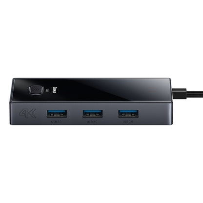 Baseus WKYY030213 6 in 1 USB-C / Type-C to USB3.0x3+HDMI+PD+RJ45 HUB Adapter(Space Grey) - USB HUB by Baseus | Online Shopping South Africa | PMC Jewellery | Buy Now Pay Later Mobicred