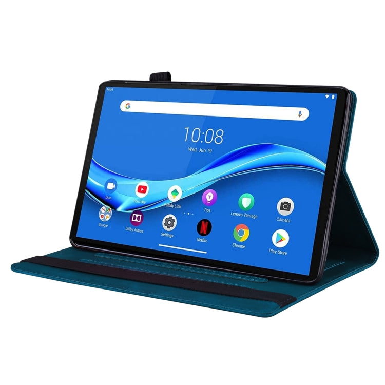 For Lenovo Tab M10 Plus 10.6 3rd Gen 2022 Business Shockproof Horizontal Flip Leather Tablet Case(Blue) - Lenovo by PMC TechLife | Online Shopping South Africa | PMC TechLife | Buy Now Pay Later Mobicred