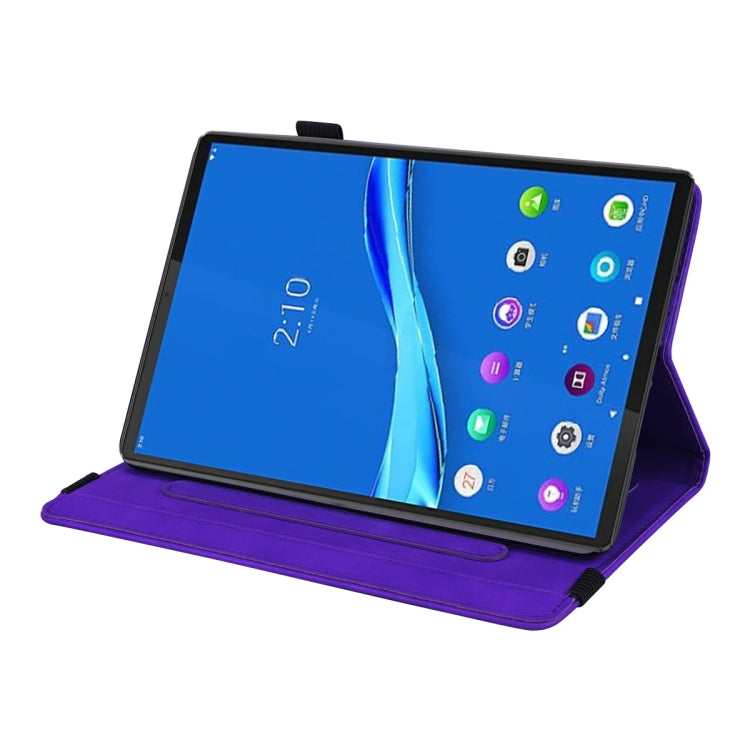 For Lenovo Tab M10 Plus 10.6 3rd Gen 2022 Calf Texture Embossed Flip Leather Tablet Case(Purple) - Lenovo by PMC TechLife | Online Shopping South Africa | PMC TechLife | Buy Now Pay Later Mobicred