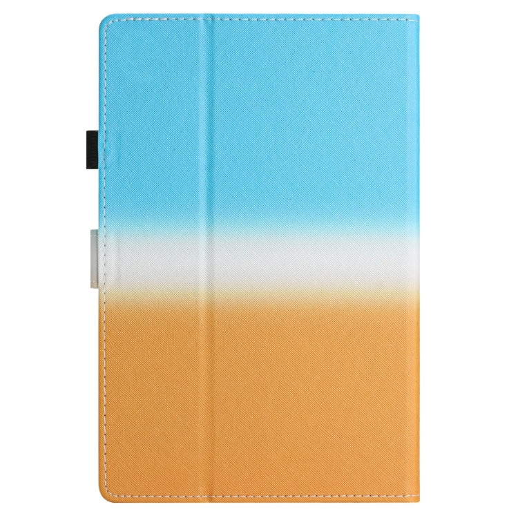 For 10 inch Universal Stitching Gradient Leather Tablet Case(Blue Orange) - 10 - 11 inch by PMC TechLife | Online Shopping South Africa | PMC TechLife | Buy Now Pay Later Mobicred