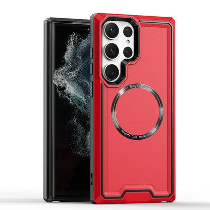 For Samsung Galaxy S23+ 5G Armour Two-color MagSafe Magnetic TPU + PC Phone Case(Red) - Galaxy S23+ 5G Cases by PMC Jewellery | Online Shopping South Africa | PMC Jewellery